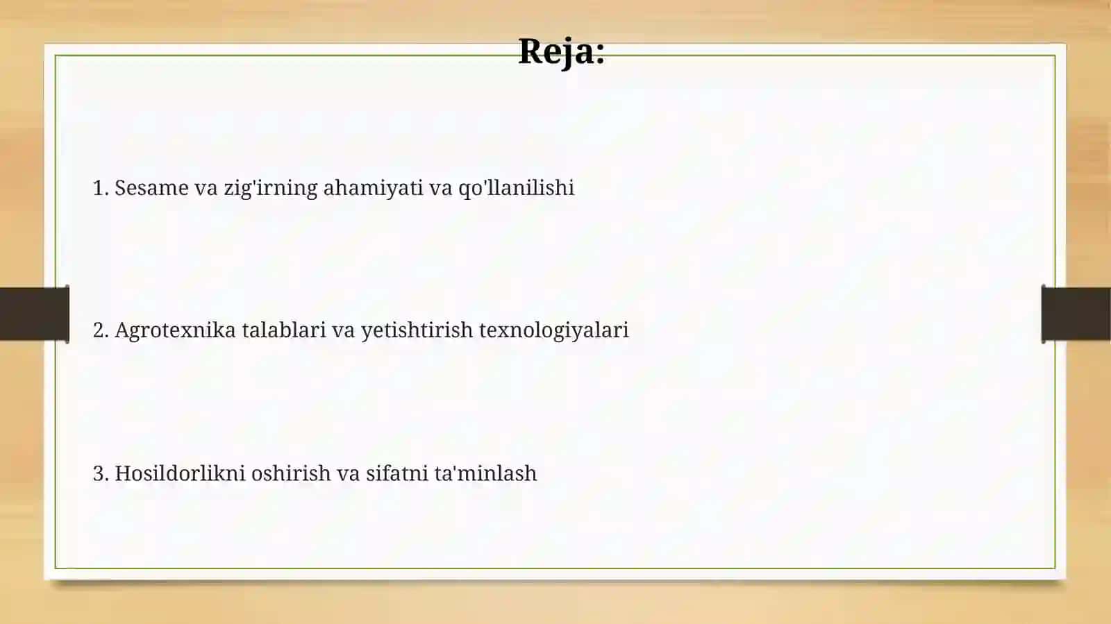 Kunjut va zig‘ir o‘simligining ahamiyati va yetishtirish texnologiyalari 2