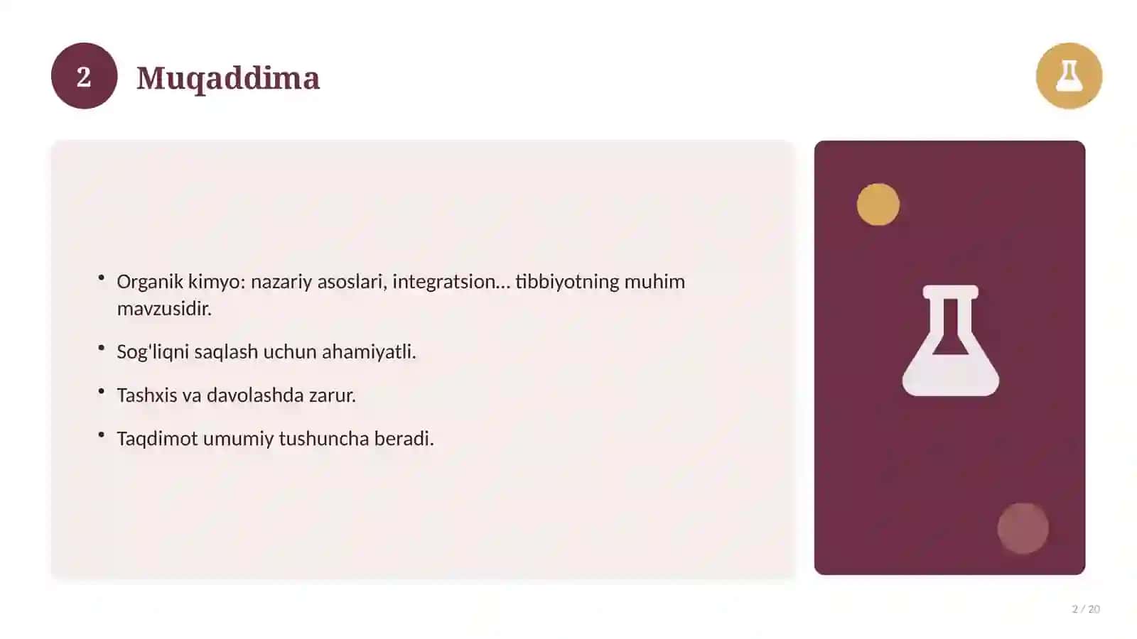 Organik kimyo: nazariy asoslari, integratsion yondashuvda (Magistrlik dissertatsiyasi mavzusi) 2