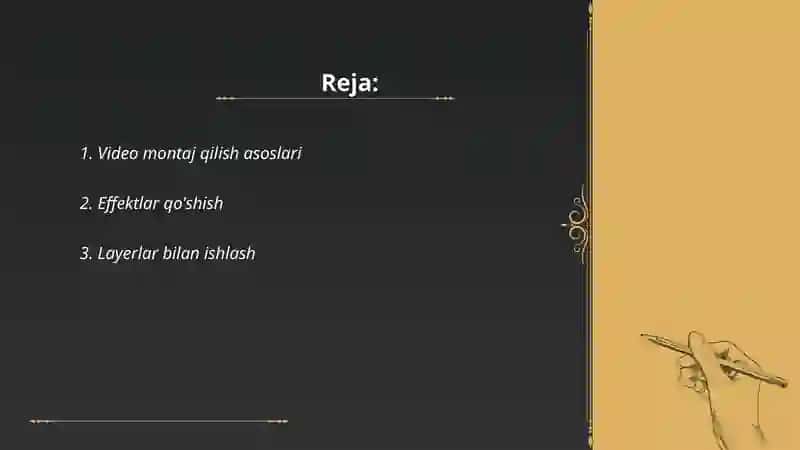 Video montaj qilish asoslari 2