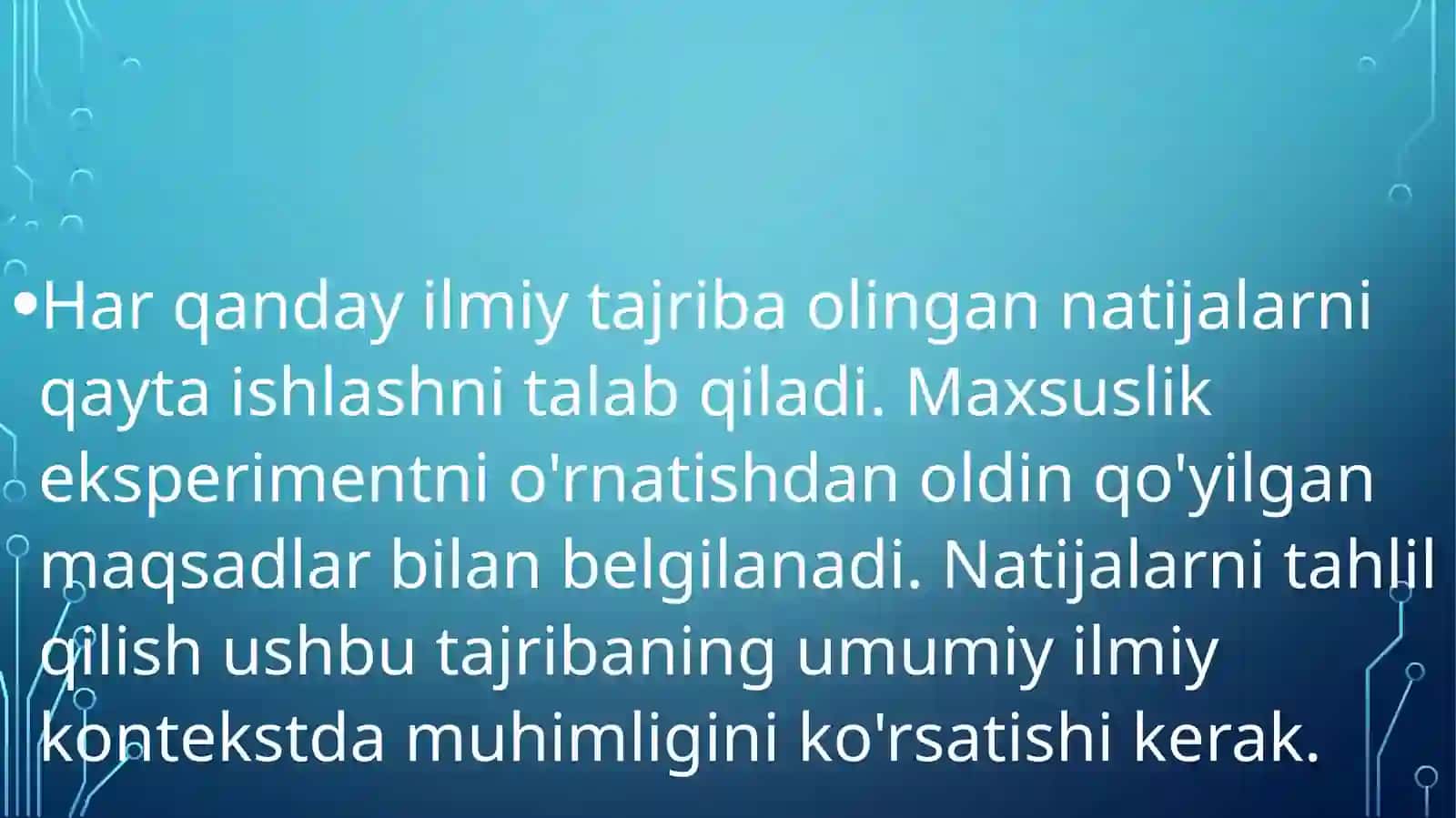 Tajriba natijalari tahlilining statistik usullari 2
