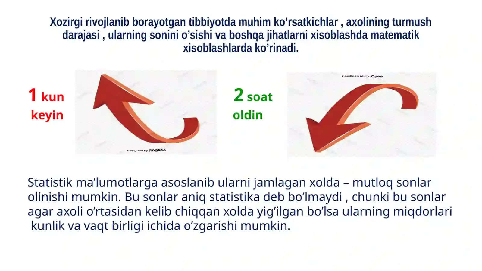 Tibbiyot statistikasi asoslari Mutloq, nisbiy, o‘rtacha miqdorlar... 2