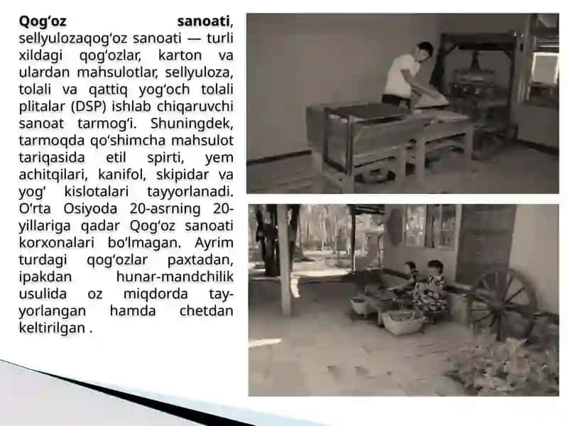 QOG’OZ ISHLAB CHIQARISH SANOATI 2