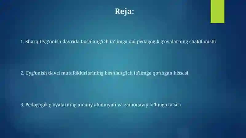 Sharq Uyg'onish davrida boshlang'ich ta'limga oid pedagogik g'oyalarning rivojlanishi 2