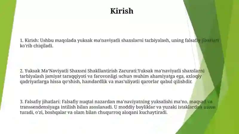 Yuksak MaʼNaviyatli Shaxsni Shakllantirish Zarurati Va Uning Falsafiy Jihatlari 2