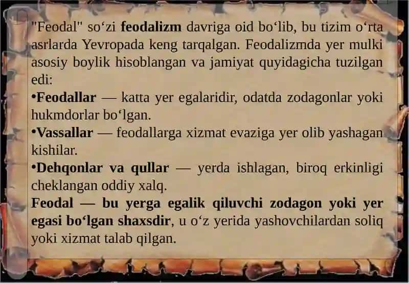Feodal jamiyati va uning yemirilishi davridagi iqtisodiy ta‘limotlar 2