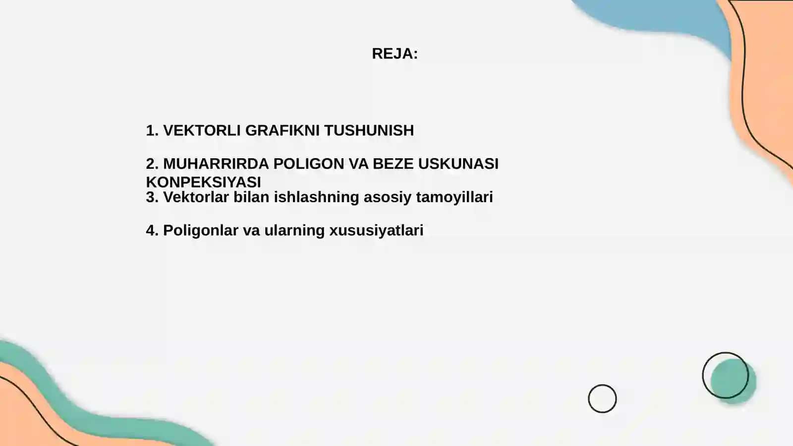 Vektorli grafik muharririda poligon va beze uskunasi bilan ishlash 2