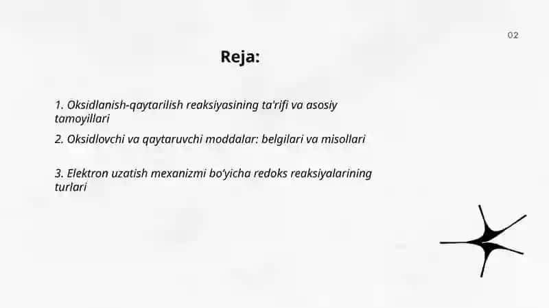 Oksidlanish-qaytarilish Reaksiyalar 2