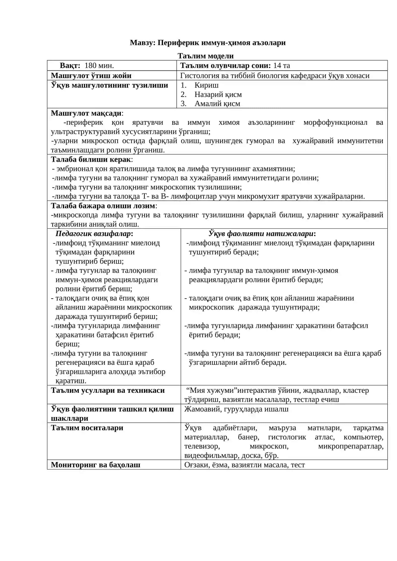 ПЕРИФЕРИК ҚОН ЯРАТУВЧИ ВА ИММУН-ҲИМОЯ АЪЗОЛАРИ 2