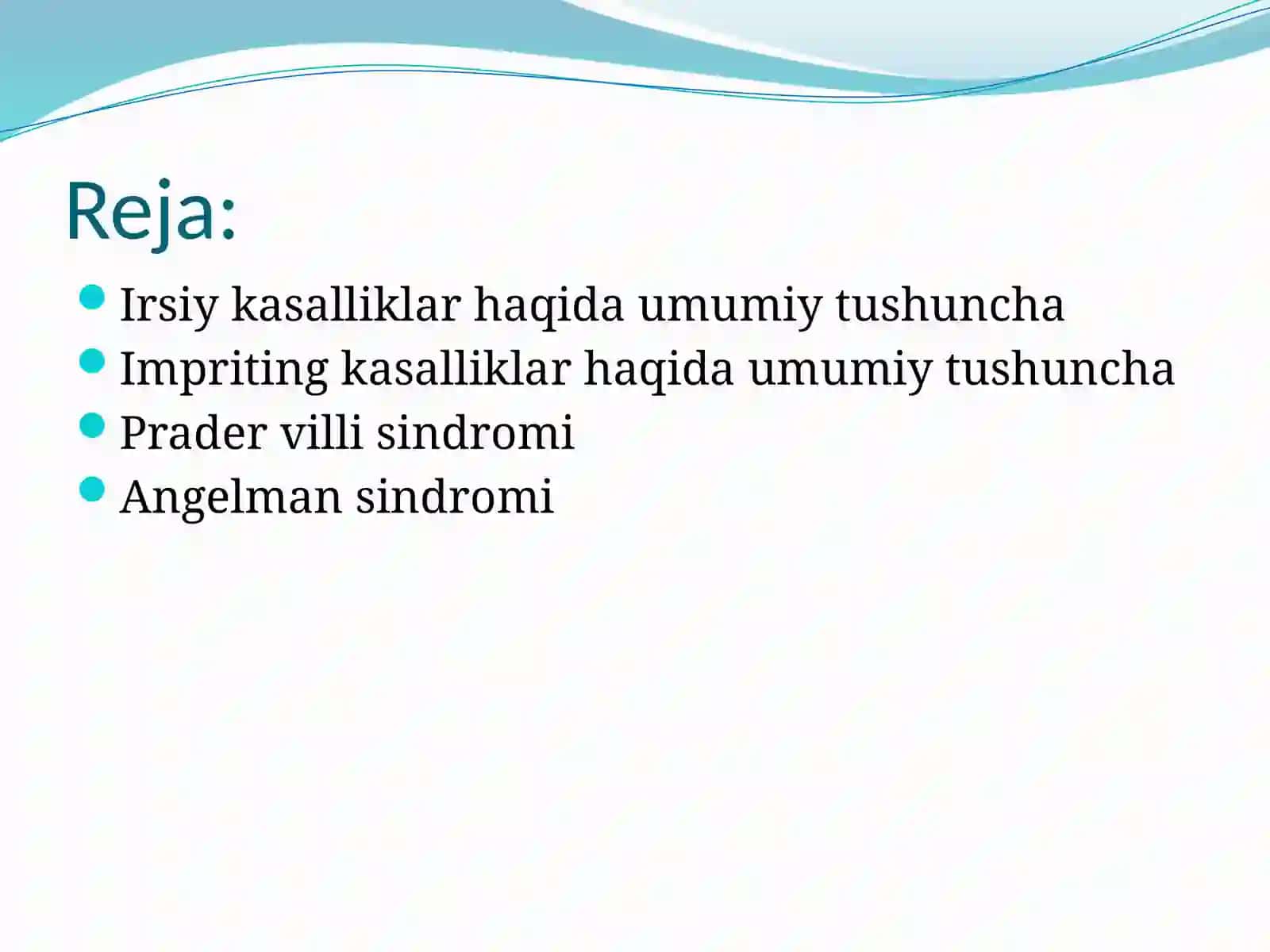 GENETIK KASALLIKLAR.IMPRINTING BUZILISHARLARI 2