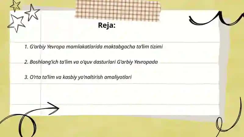 Gʻarbiy Yevropa mamlakatlarida maktabgacha taʼlim tizimi 2