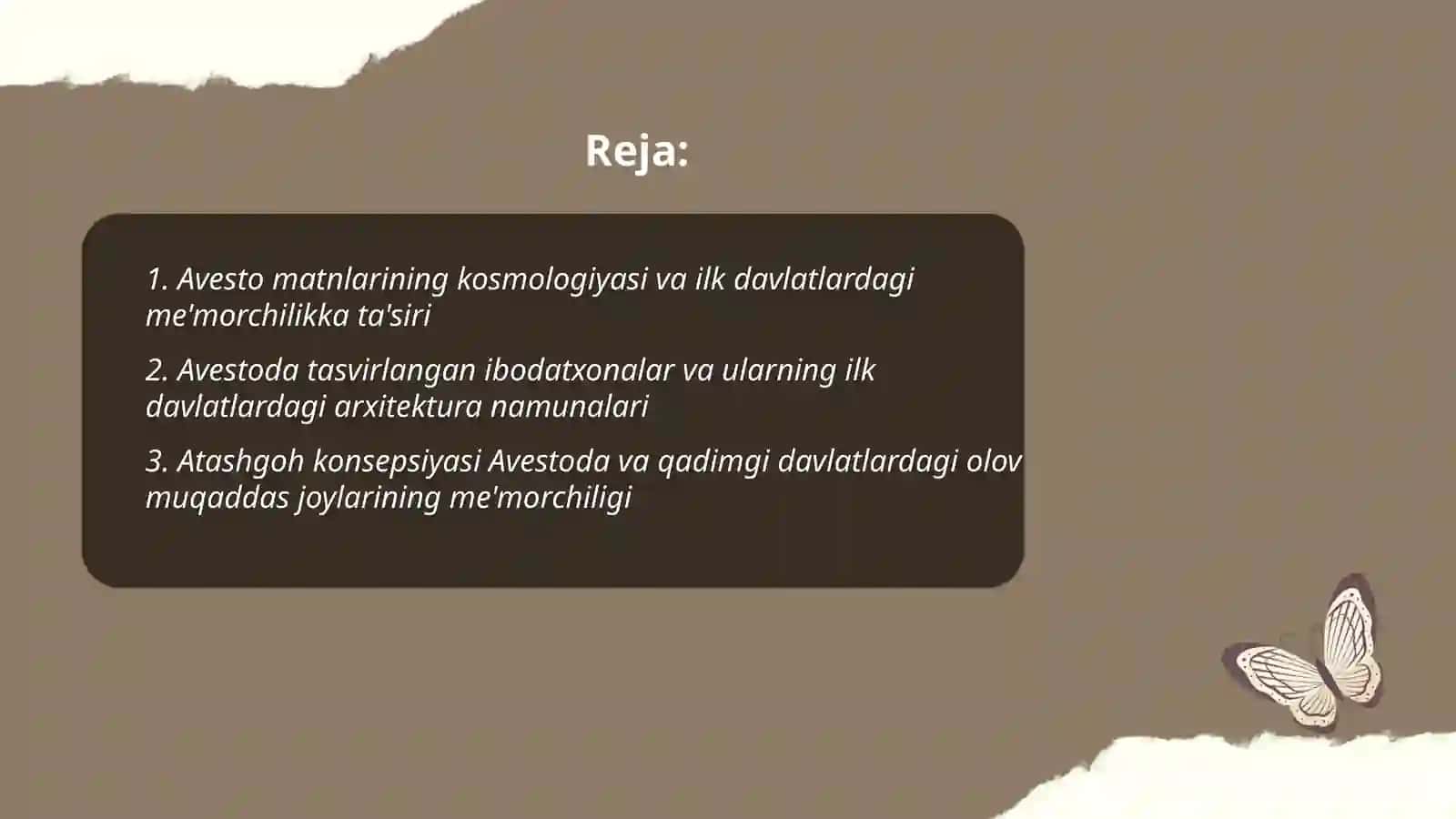 Avesto matnlari va ilk davlatlarda me'morchilik 2