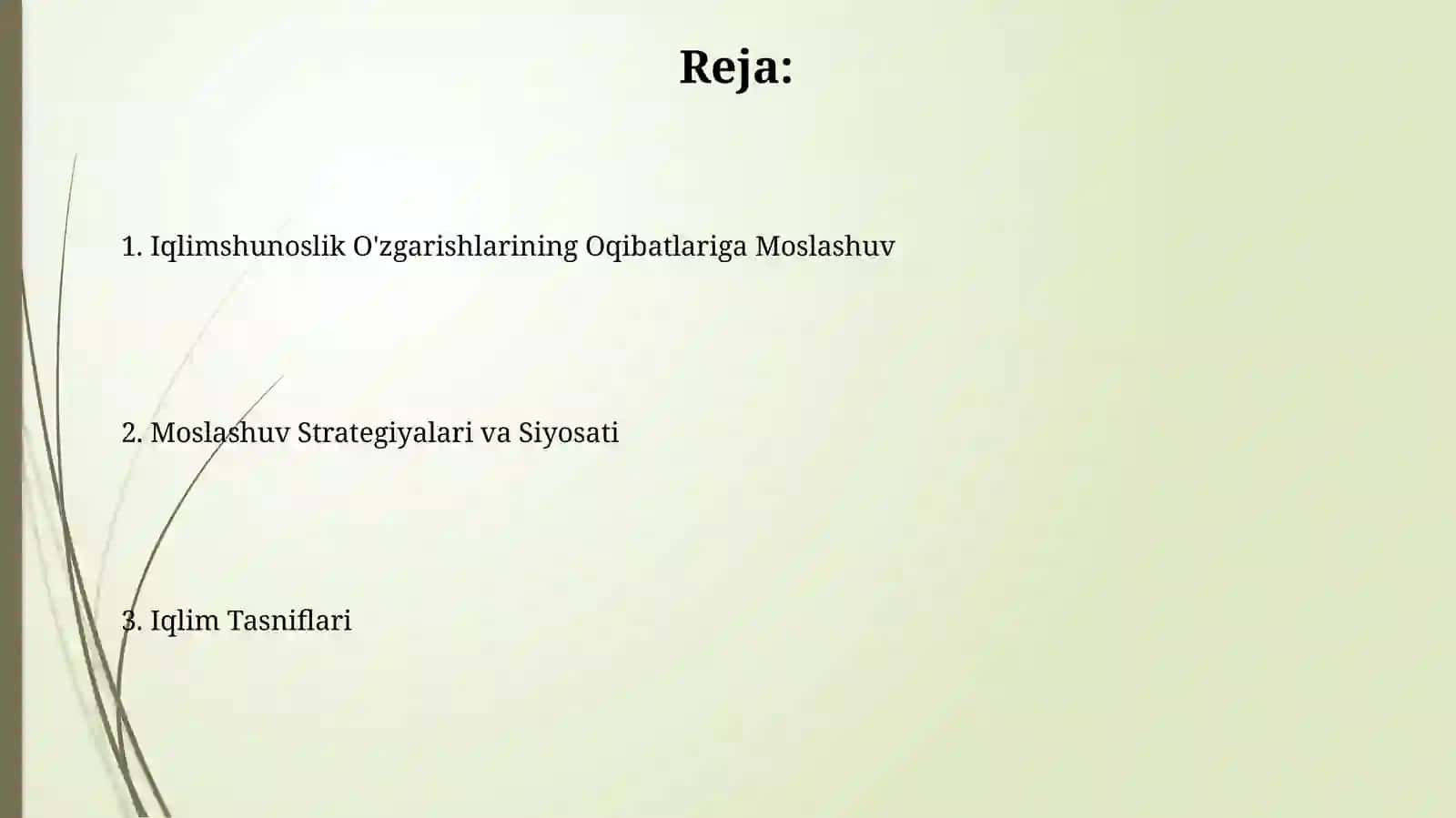 Iqlimning tasniflari va iqlim oʻzgarishioqibatlarigamoslashish 2