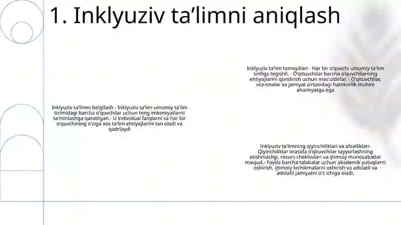 Inklyuziv TaʼLimning Tamoyillari Va Unga BoʻLgan Ehtiyojlar Va Uning Sabablari, Bosqichlari 2