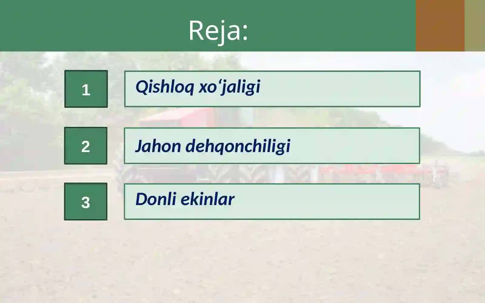 Qishloq xo‘jaligi geografiyasi 2