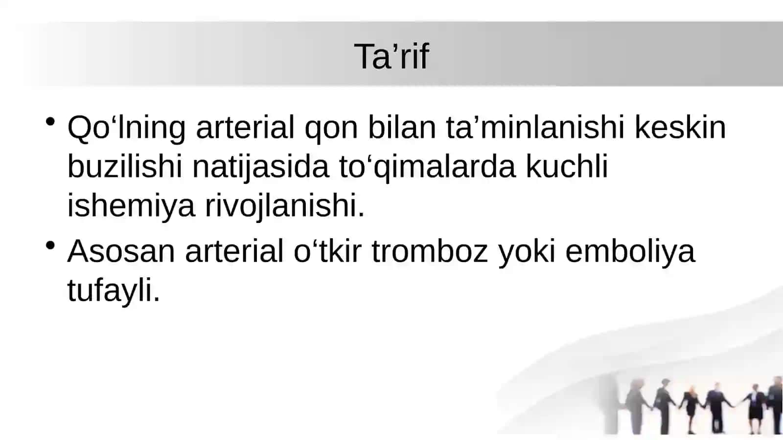 Qo‘l kritik ishemiyasi 2
