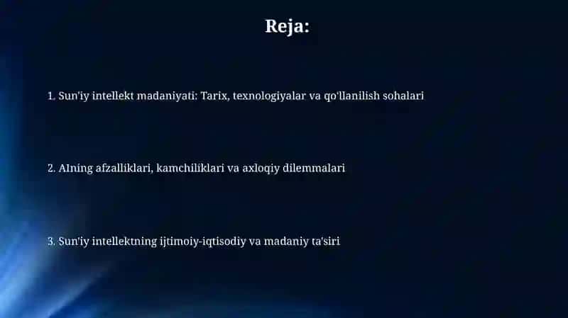 Sunʼiy intellektdan foydalanish madaniyati 2
