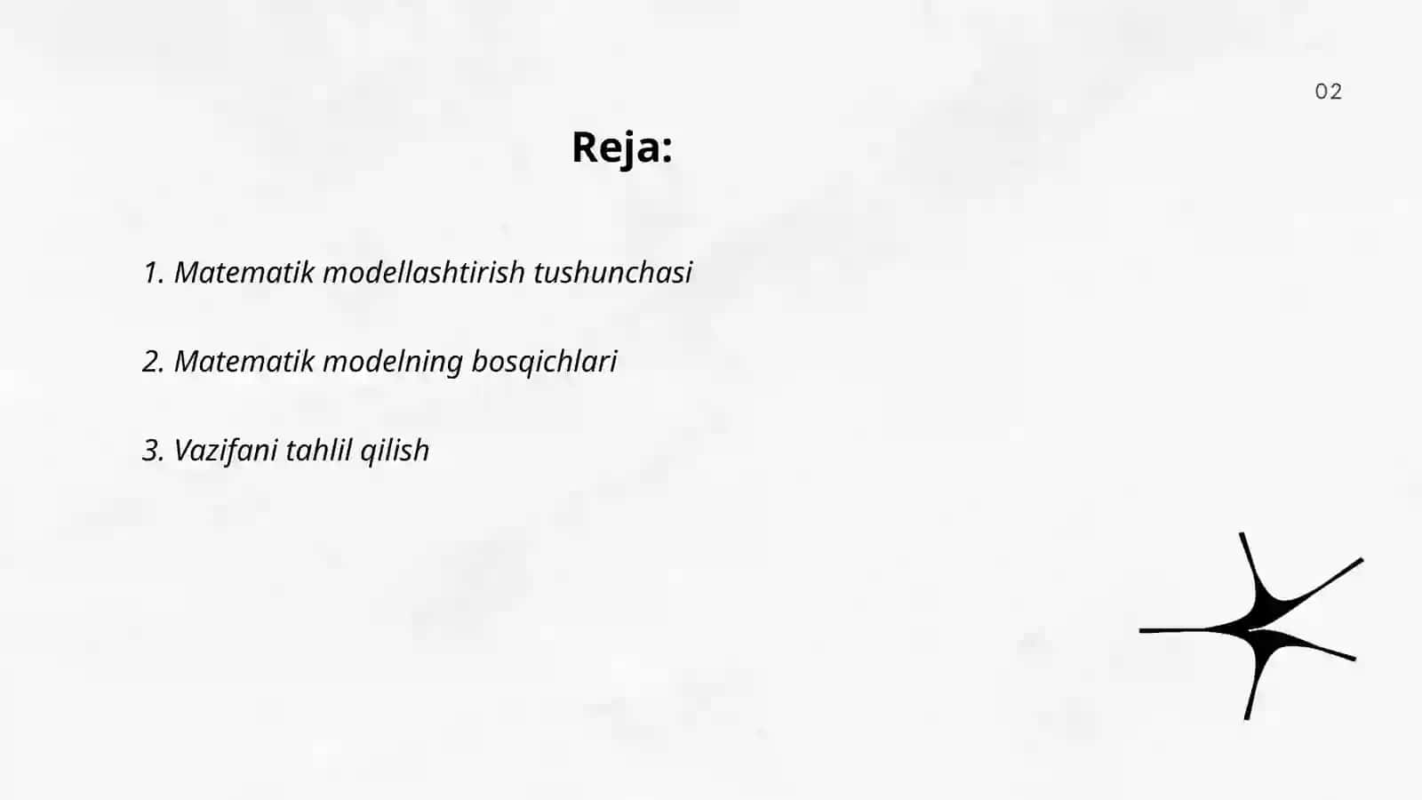 Matematik modellashtirish va uning bosqichlari 2