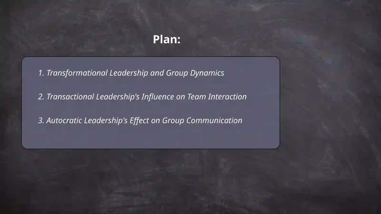 Transformational Leadership and Group Dynamics 2