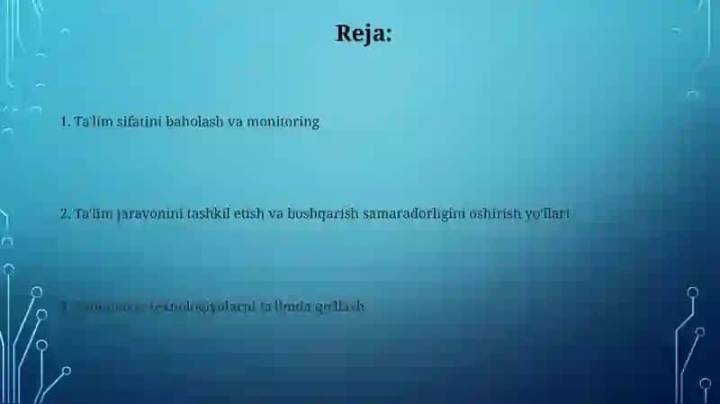 Ta'lim jarayonini texnologiyalar orqali takomillashtirish 2