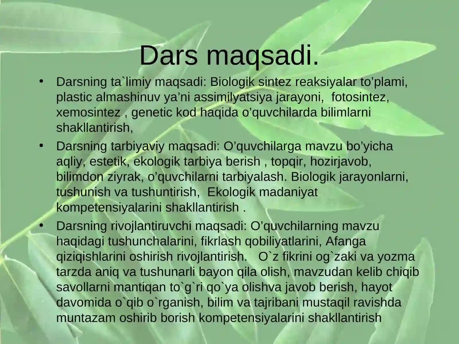 PLASTIK ALMASHINUV. GENETIK KOD 2