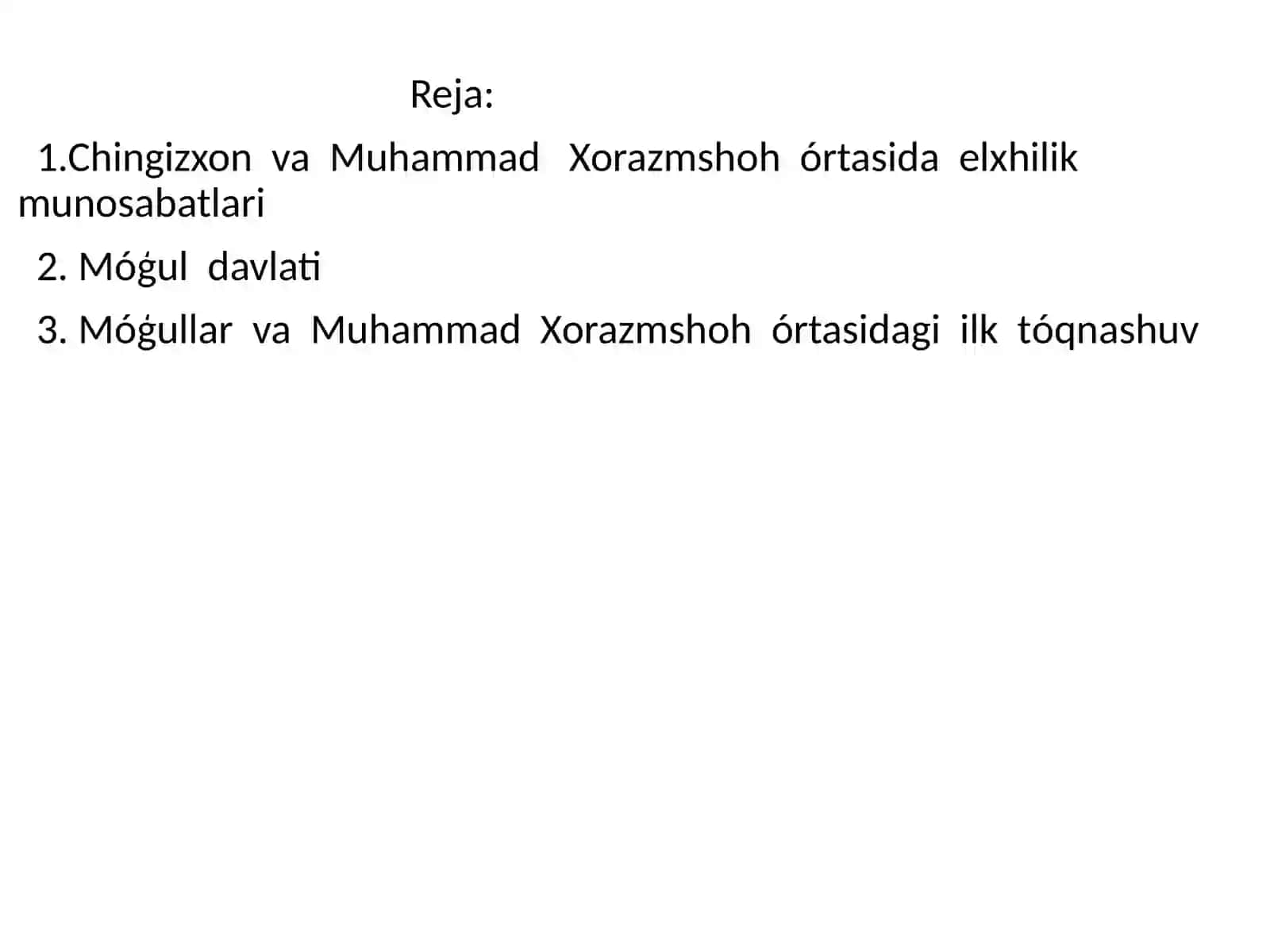 Xorazm va móģul davlati munosabatlari 2