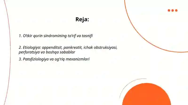 Oʻtkir qorin sindromi va uni oʻz vaqtida tashxislash 2
