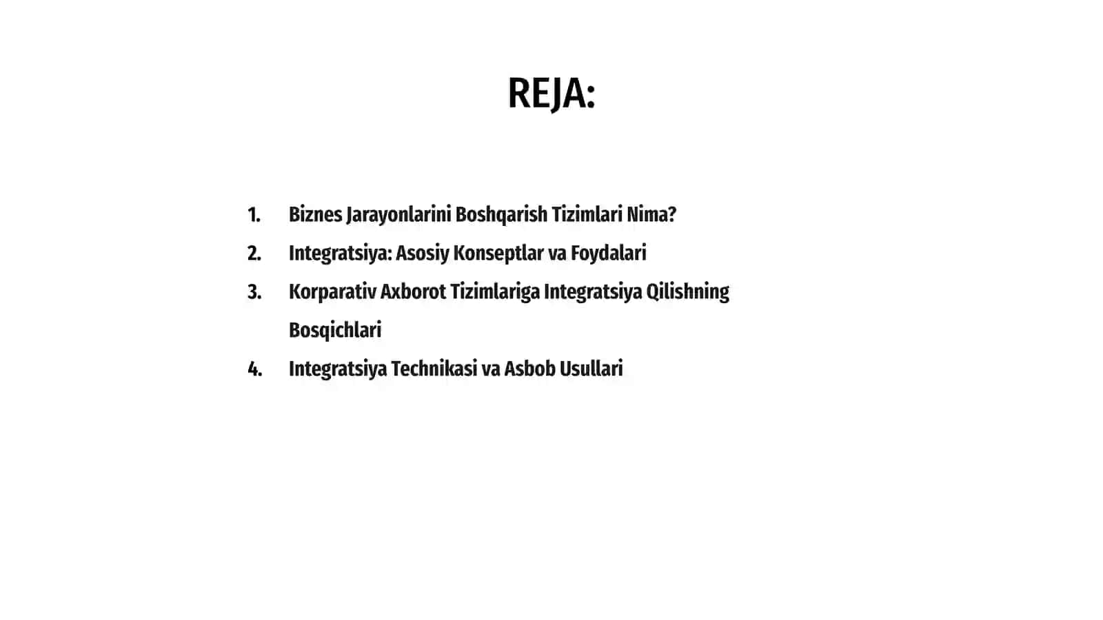 Biznes Jarayonlarini Boshqarish Tizimlari 2