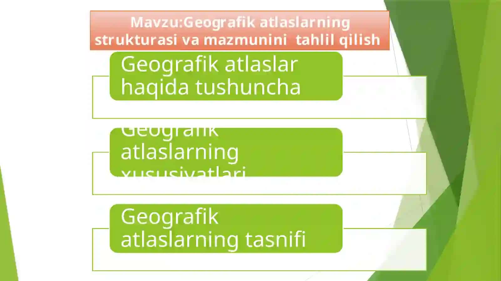 Geografik atlaslar strukturasini tahlil qilish 2