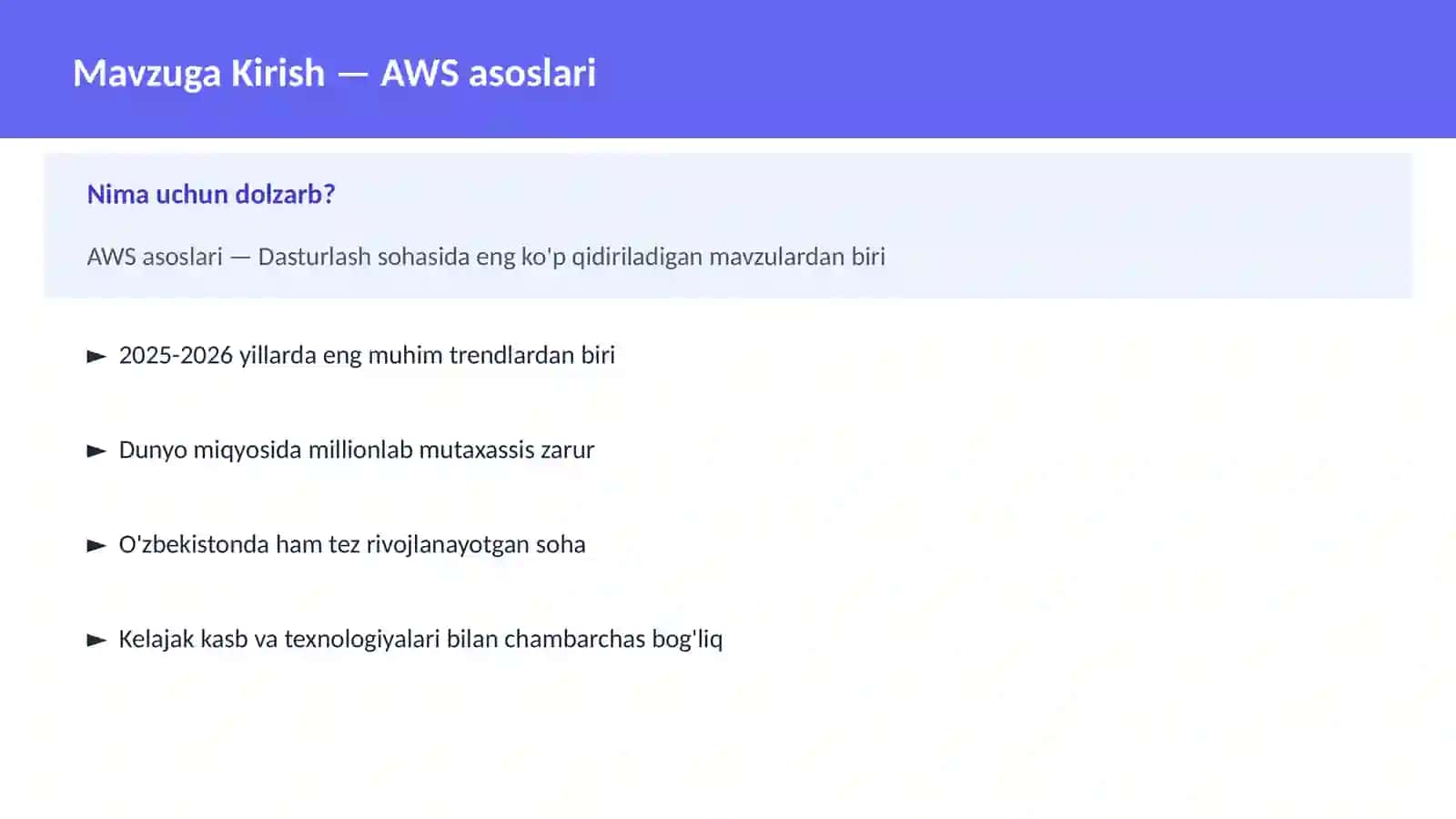 AWS asoslari 2
