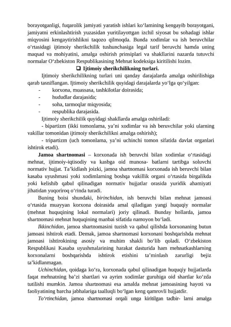 JAMOA SHARTNOMALARI VA JAMOA KELISHUVLARI 2