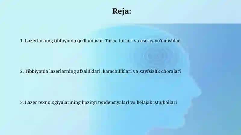 Lazerning tibbiyotda qo'llanishi 2