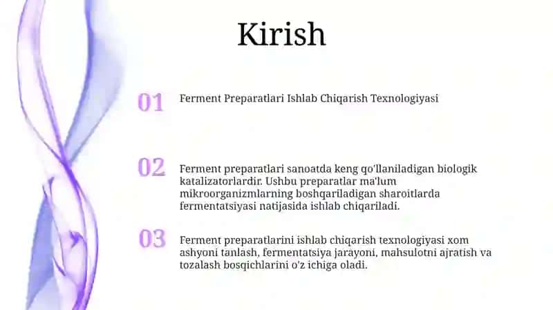 Ferment Preparatlari Ishlab Chiqarish Texnologiyasi 2