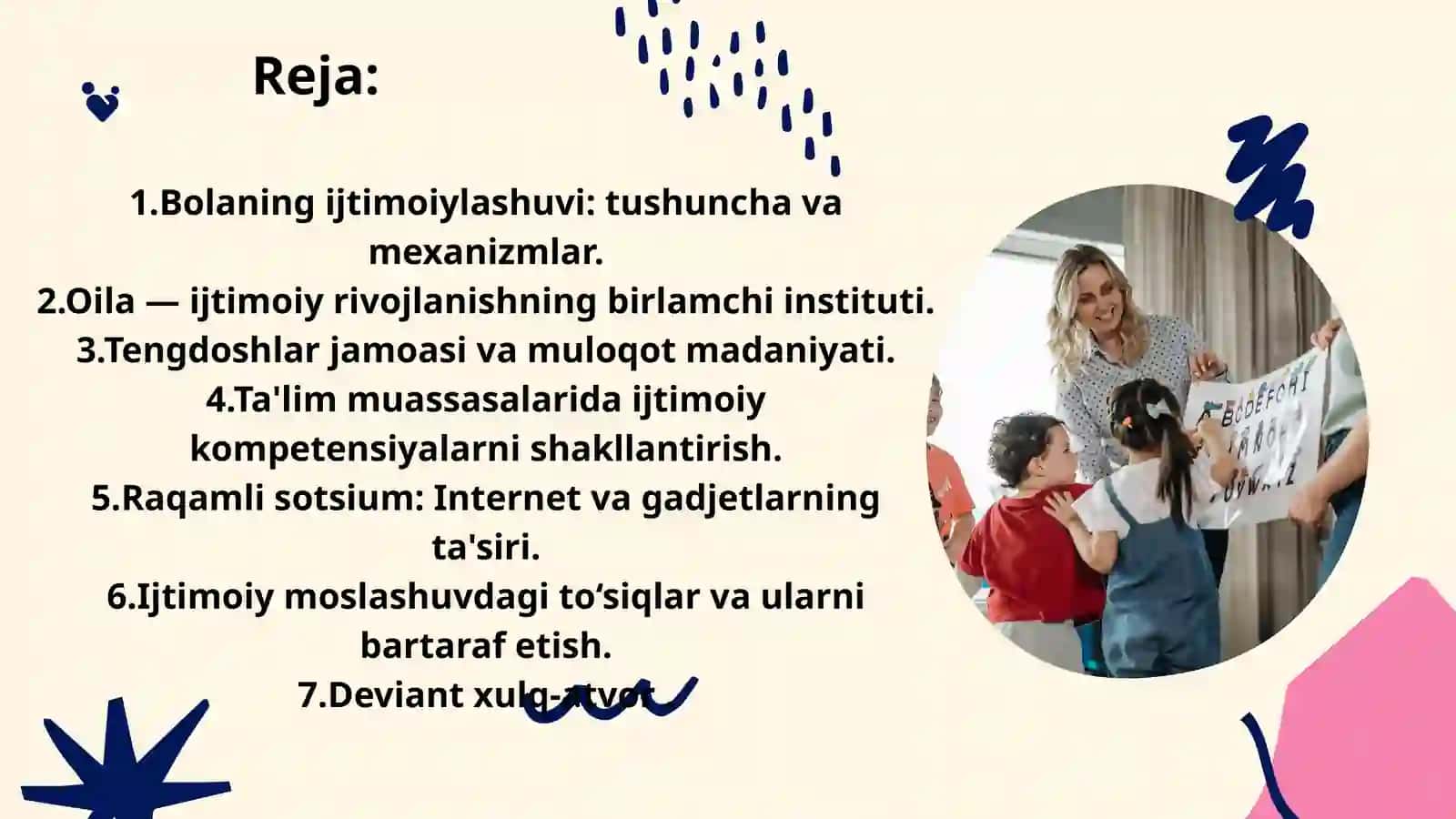 Bolaning sotsiumda rivojlanishi 2