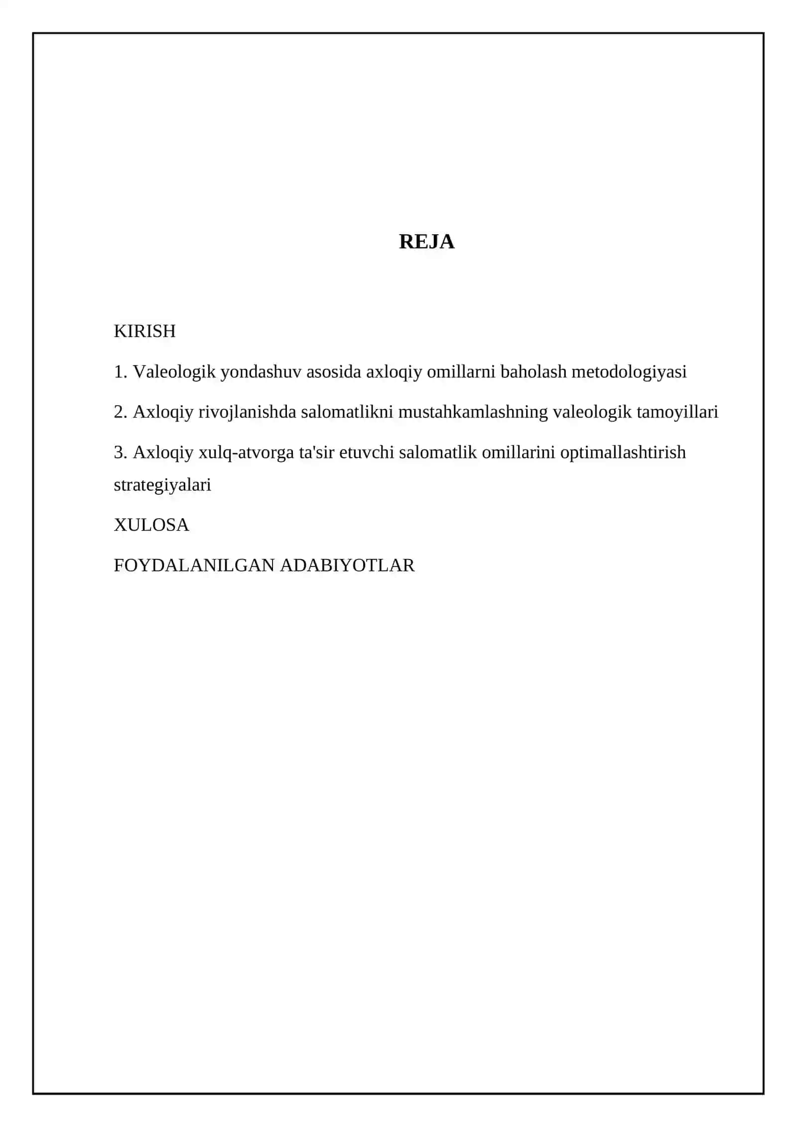 Valeologik yondashuv asosida axloqiy omillarni baholash metodologiyasi 2