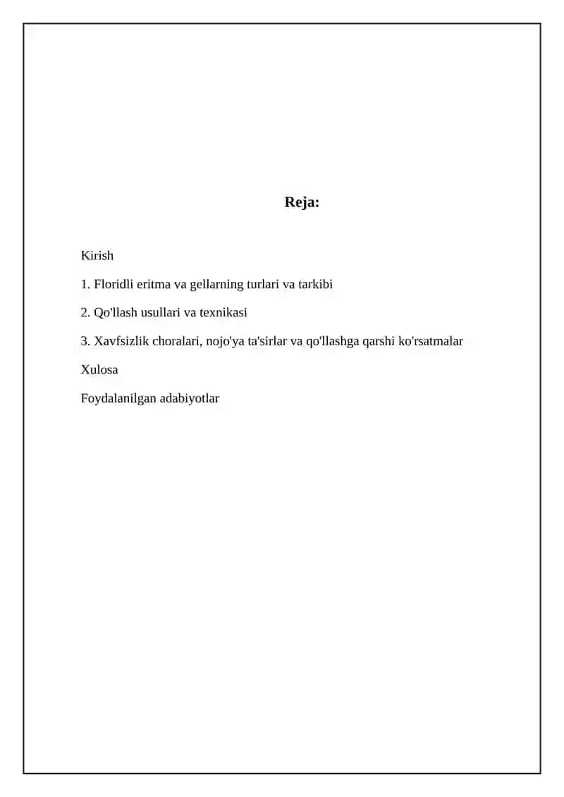 Karies profilaktikasi ftor saqlovchi priparatlar qo'llash usullari ftor saqlovchi eritma va gellar 2