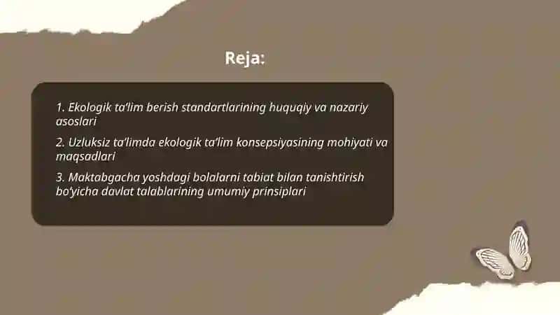 Ekologik taʼlim standartlari 2