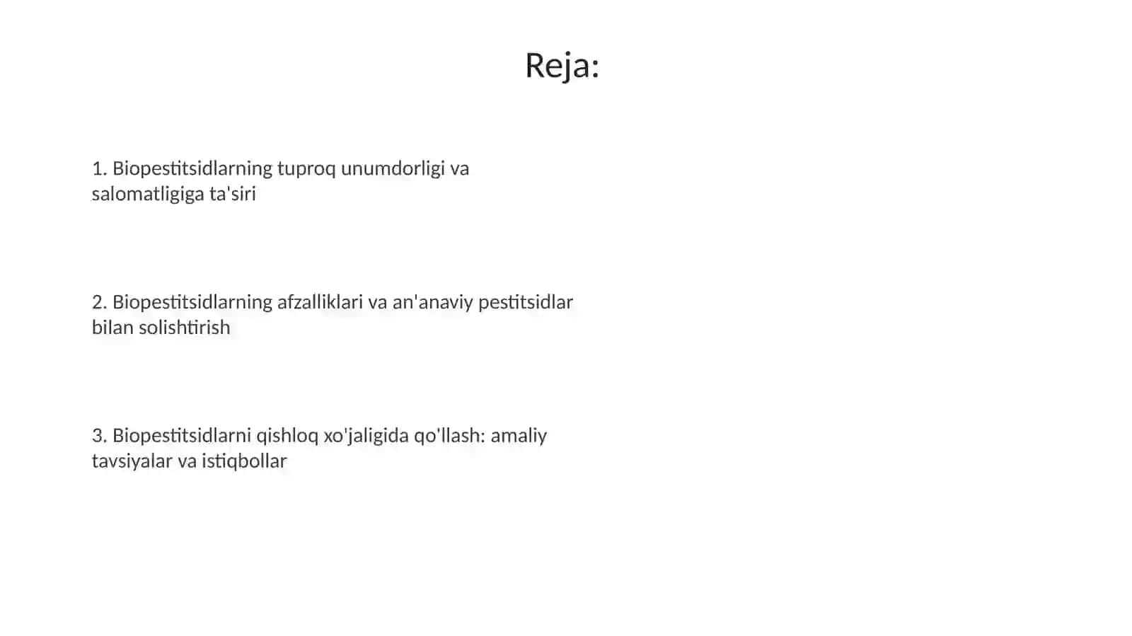 Biopestitsidlarning tuproq unumdorligi va salomatligi 2