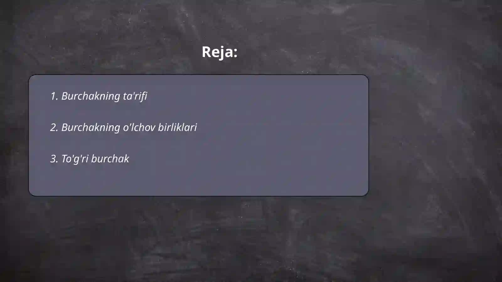 Burchaklar va ularning turlar 2