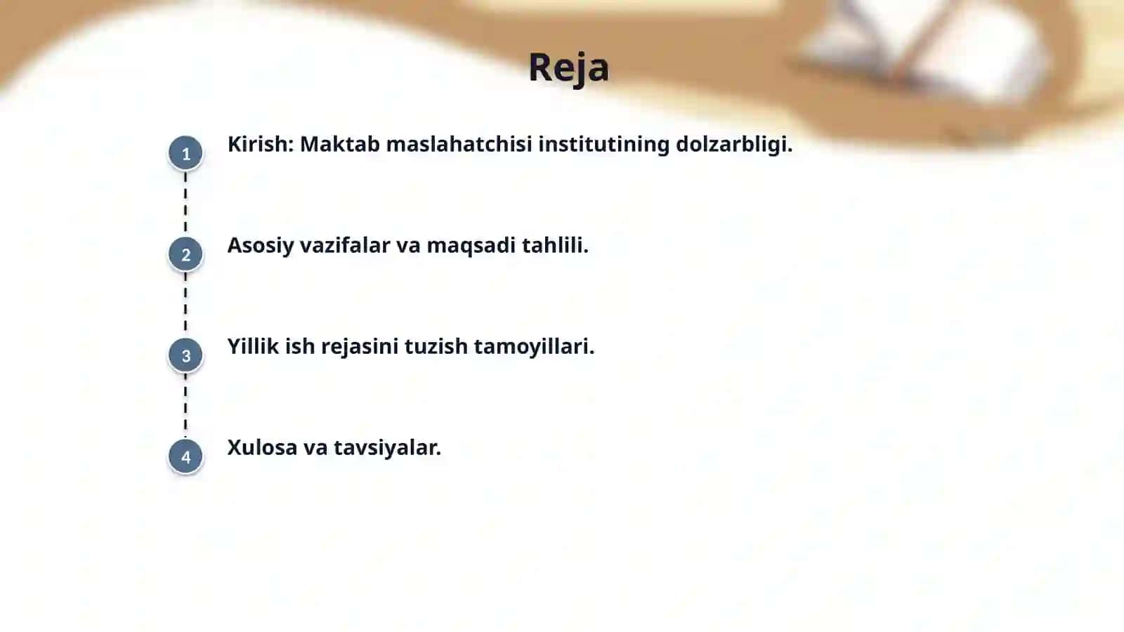 Maktab maslahatchisining vazifalari,maqsadi ,yillik ish reja 2