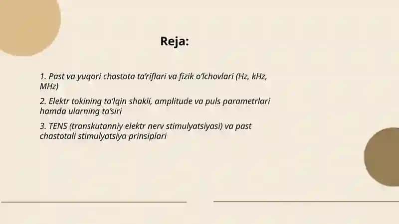 Past va yuqori chastotali fizioterapevtik apparatlar 2