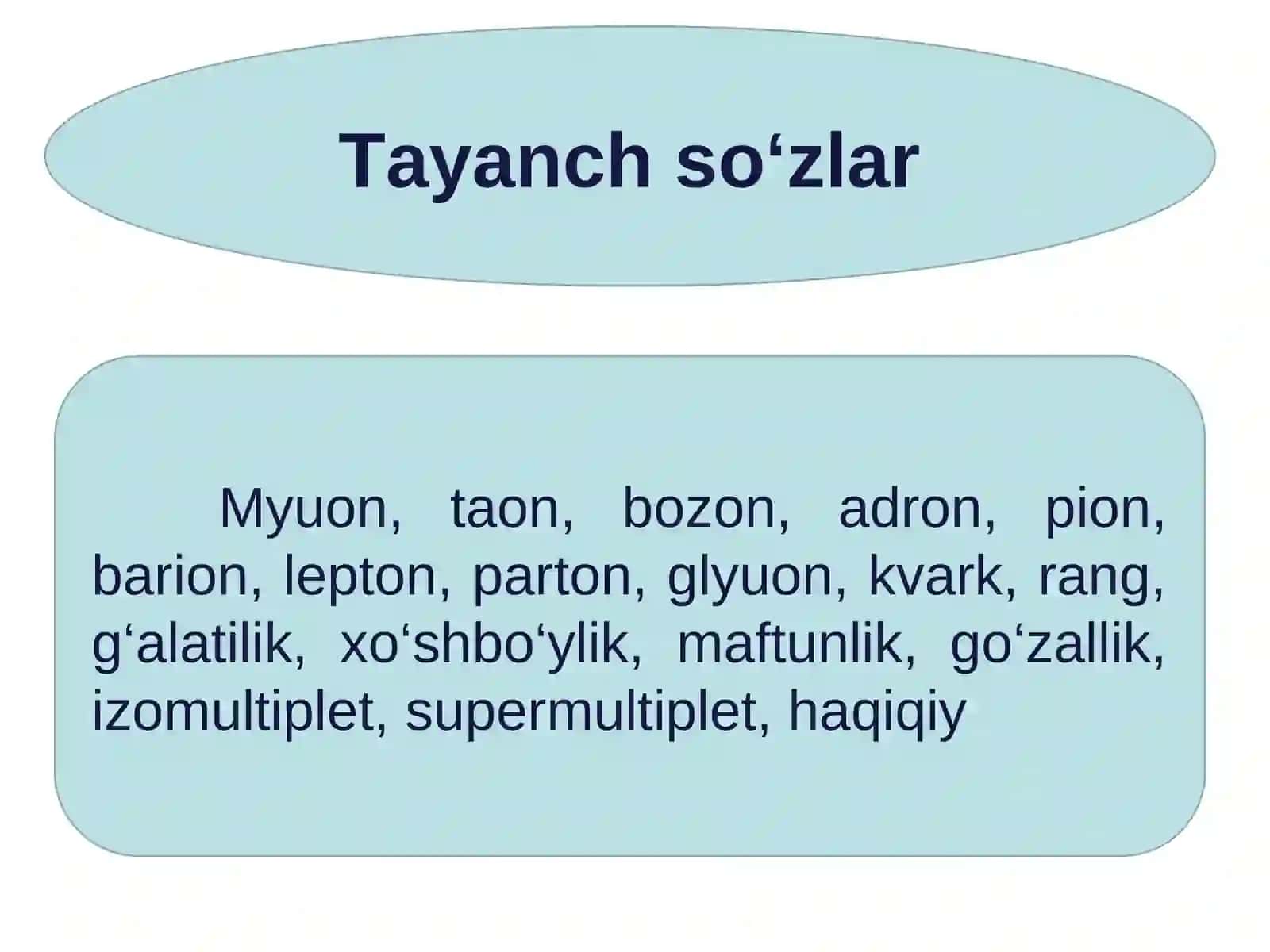 Elementar zarralarning asosiy xususiyatlari va klassifikatsiyasi 2