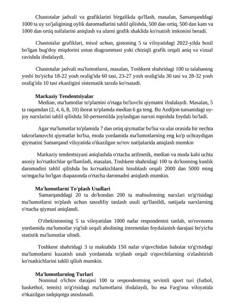 Statistika faniga kirish 2