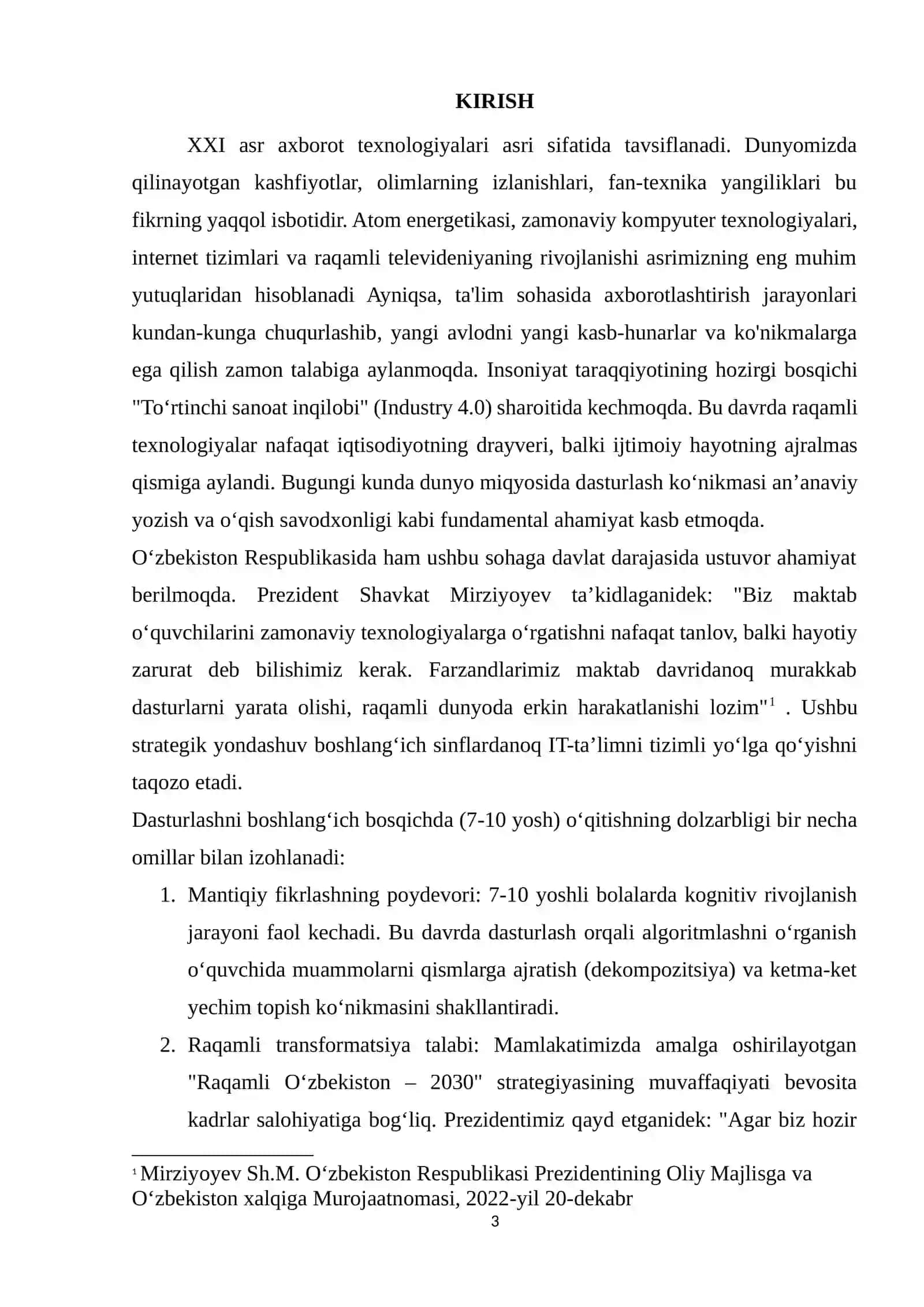 Dasturlashni boshlang'ich bosqichda o'qitish 2