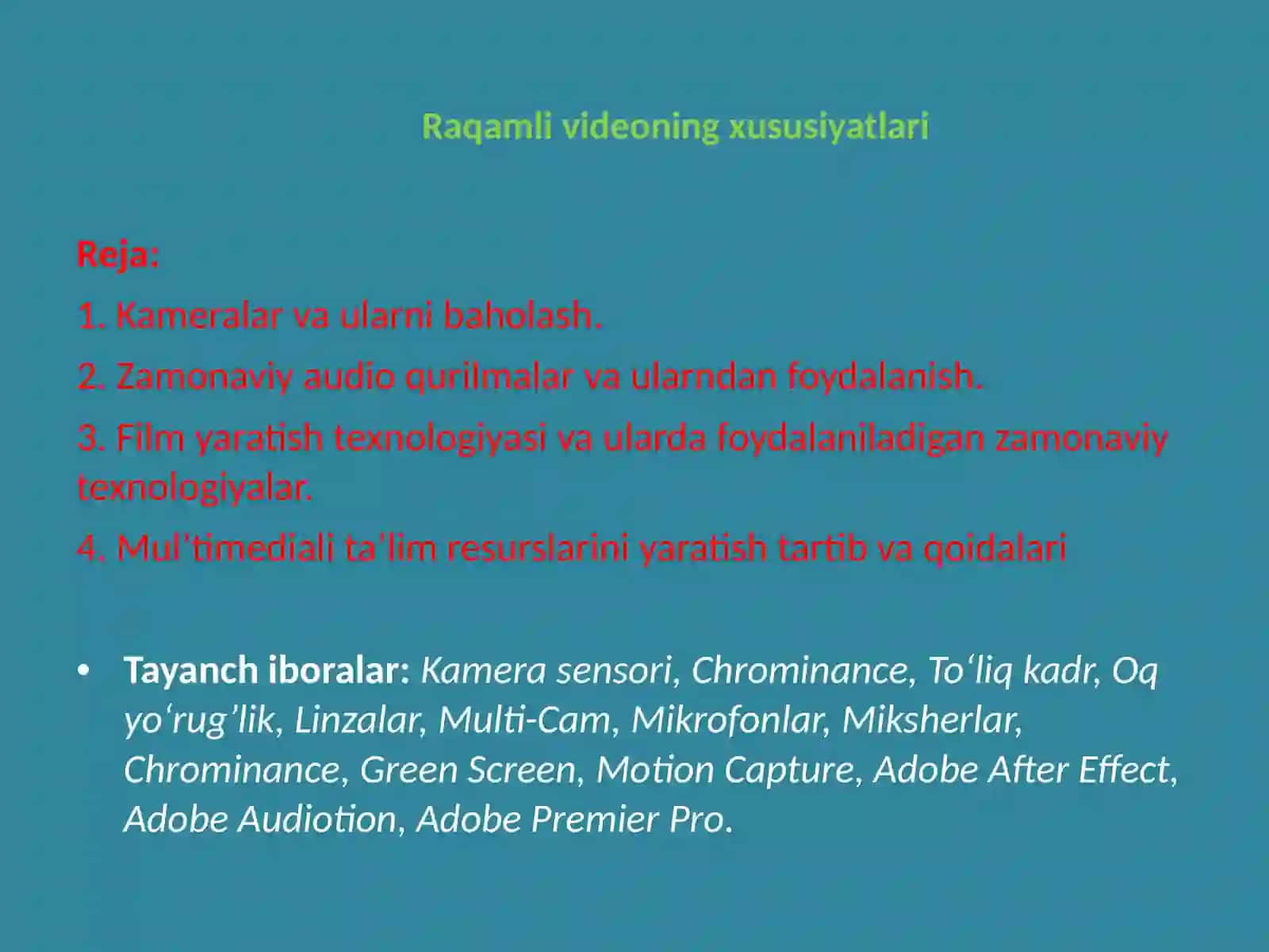 TA'LIM RESURSLARINI ISHLAB CHIQISHDA AUDIO VA VIDEO MATERIALLARGA ISHLOV BERISH 2