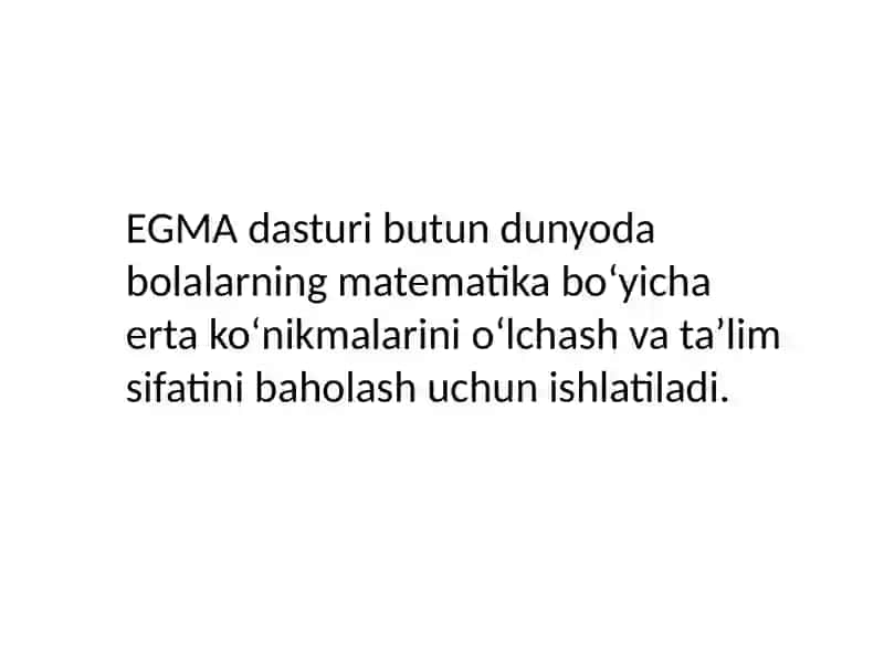 EGMA 2