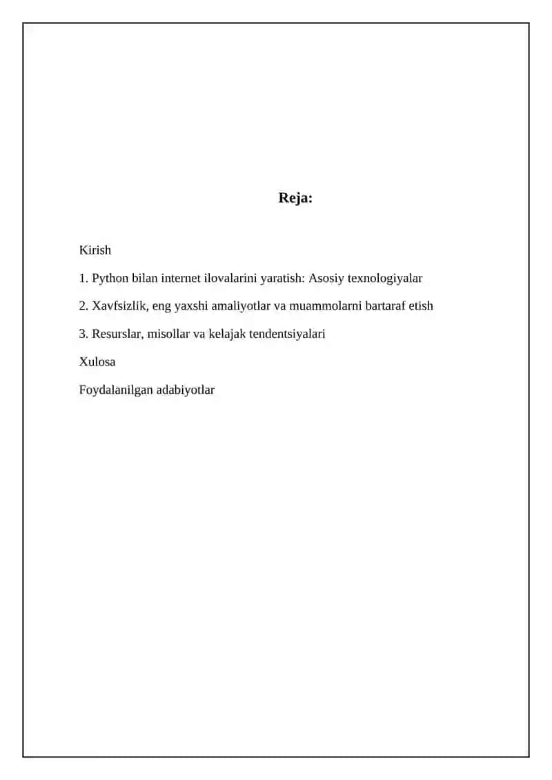 Pythonda internet ilovalar ishlab chiqish 2