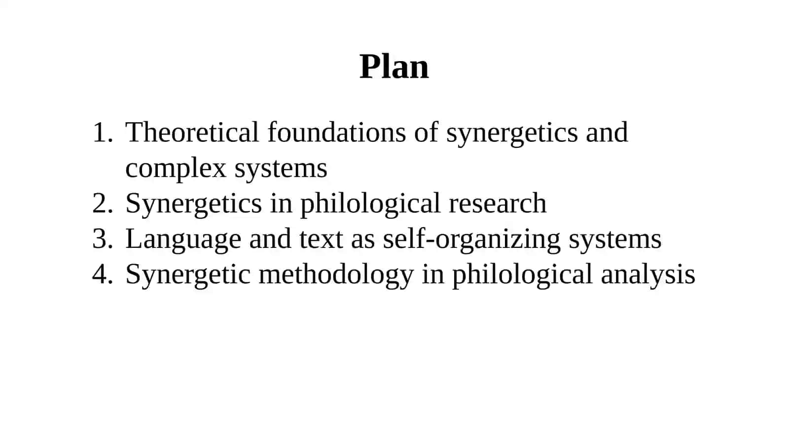 Theoretical Foundations of Synergetics and Complex Systems 2