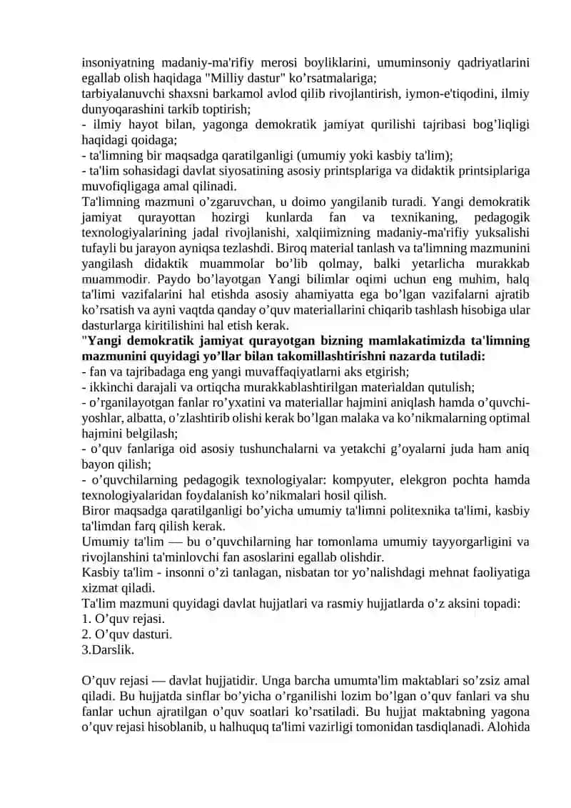 Ta'LIMNI TASHKIL ETISH TURLARI VA SHAKLLARI 2