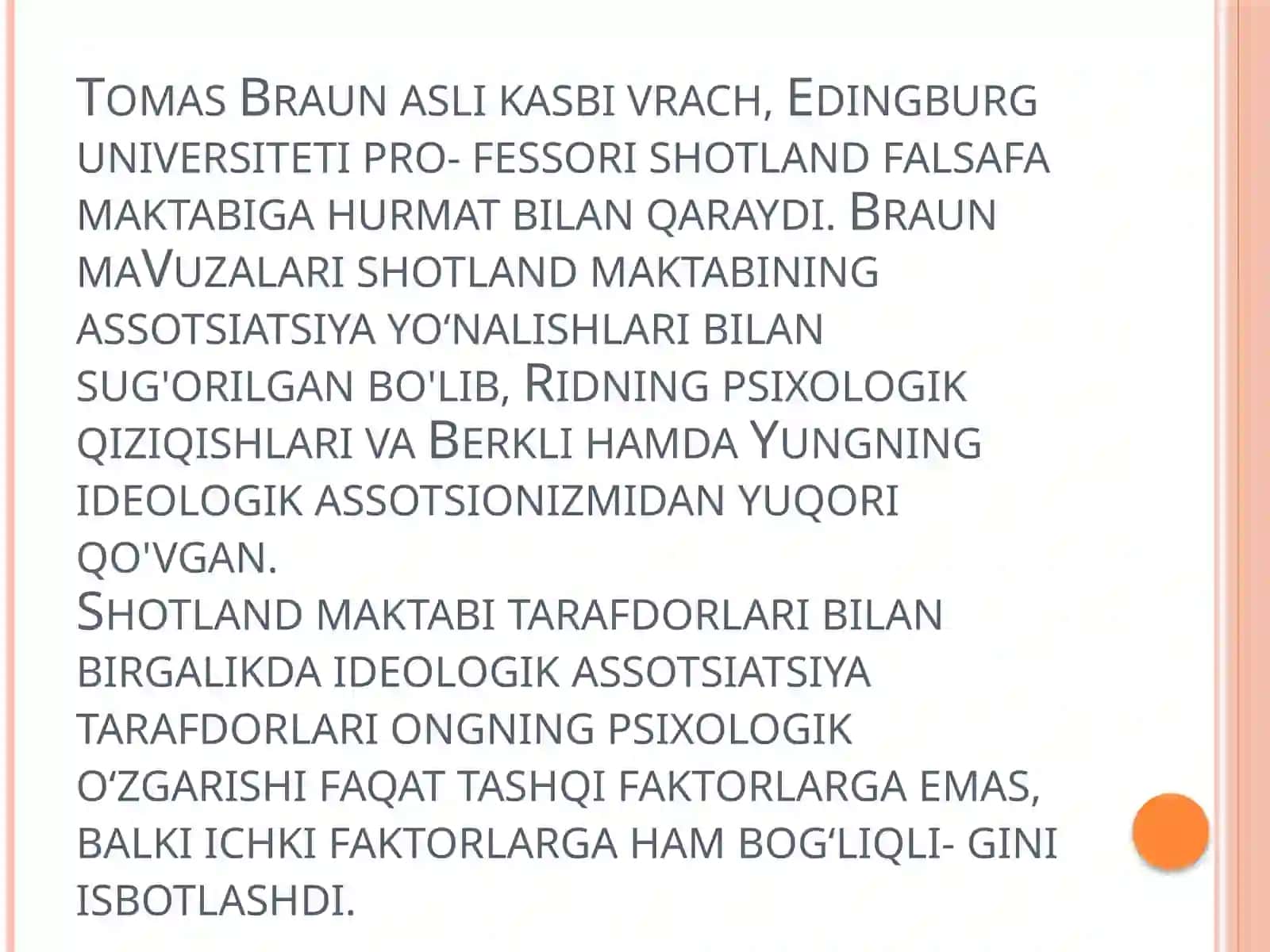 NEMIS PSIXOLOGIYASINING RIVOJLANISHI 2
