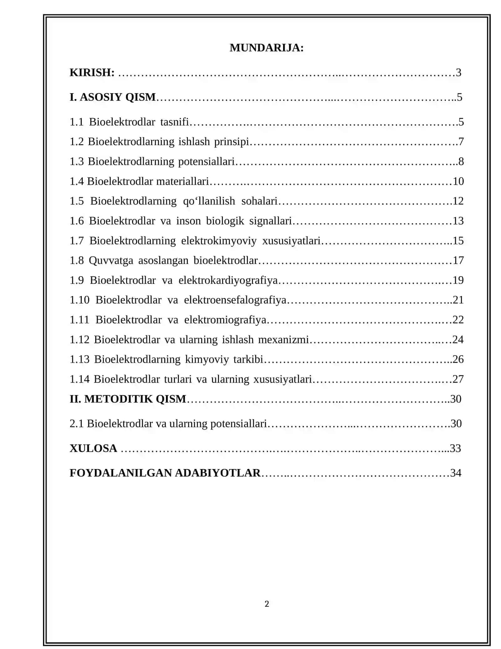 BIOELEKTRODLAR VA ULARNING POTENSIALLARI 2